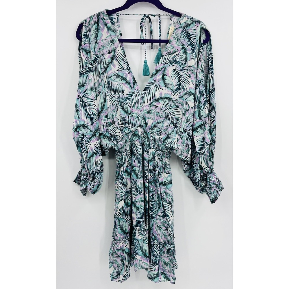 New Love Stitch Floral Cold Shoulder Smocked Dress Size Small